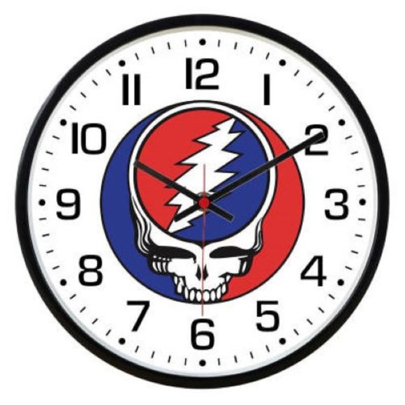 10" Wall Clock Grateful Dead Steal Your Face Silent Quartz Movement Brand New - Picture 2 of 8